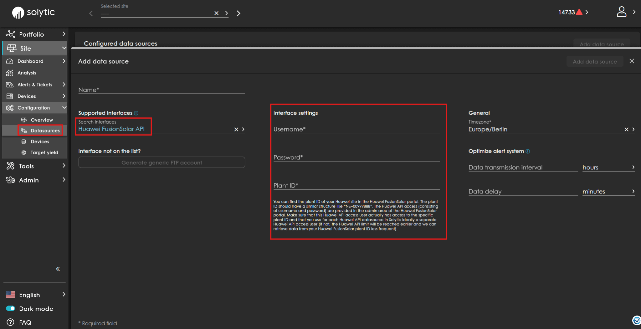 Set up API access – Huawei FusionSolar API – Solytic