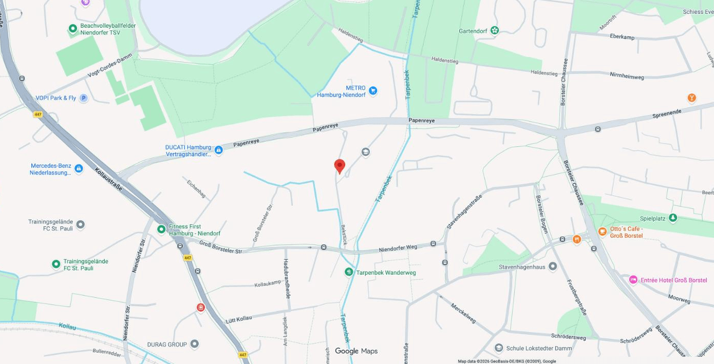 Map of the Solytic office at Willhoop 7, 22453 Hamburg